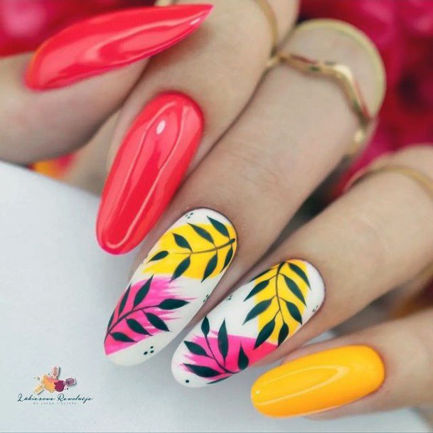 Feminine Nails For Women Red Summer