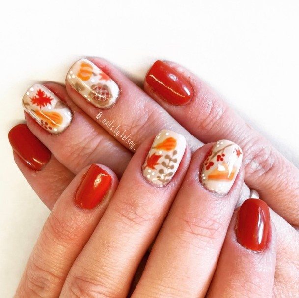 Feminine Nails For Women Thanksgiving