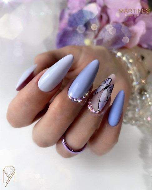 Feminine Nails For Women Violet