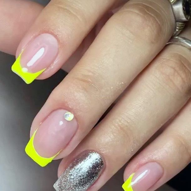 Feminine Nails For Women Yellow Dress