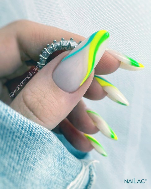 Feminine Nails For Women Yellow Summer