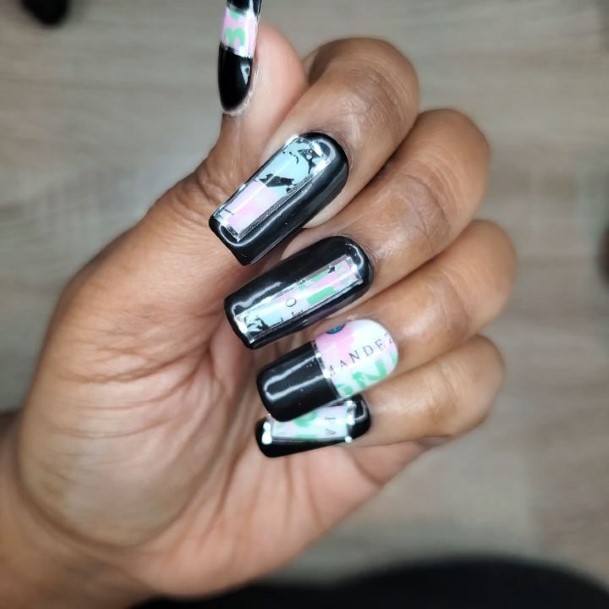 Feminine Newspaper Nail Designs For Women