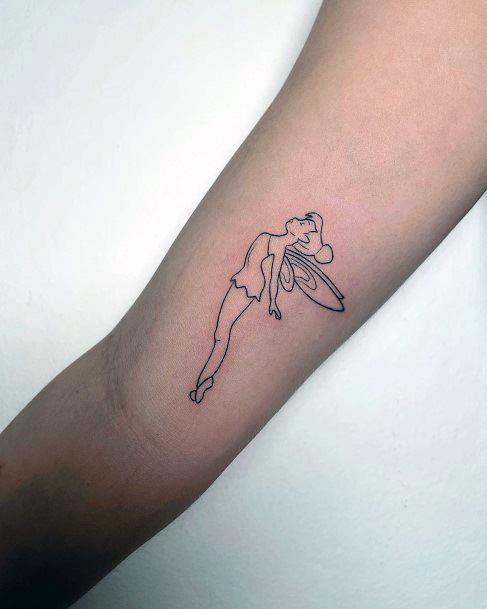 Feminine Peter Pan Tattoo Designs For Women