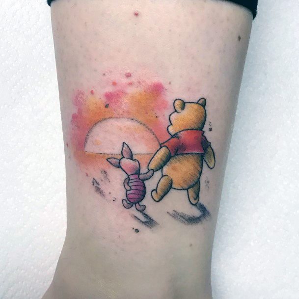 Feminine Piglet Tattoo Designs For Women