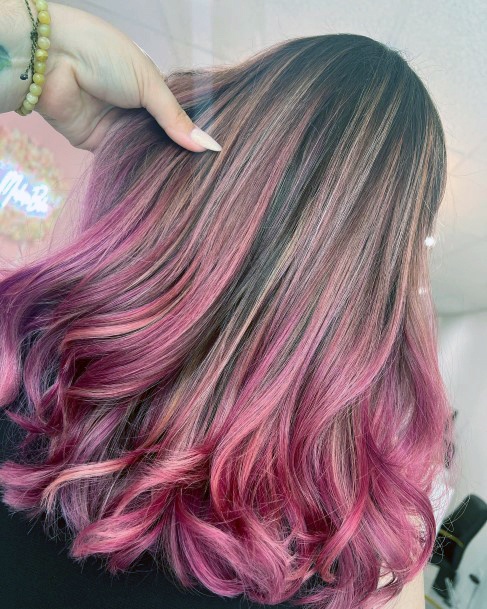 Feminine Pink Hairstyles Ideas For Women