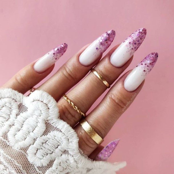 Feminine Pink Ombre Nail Designs For Women