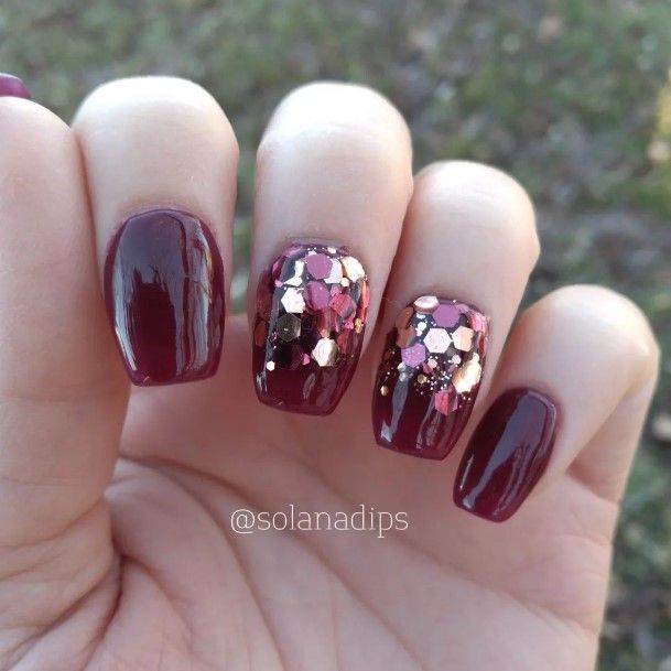 Feminine Plum Nail Designs For Women