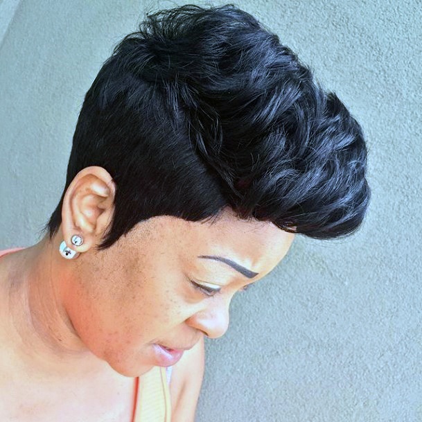 Feminine Pompadour Pixie Hairstyles For Women Over 40