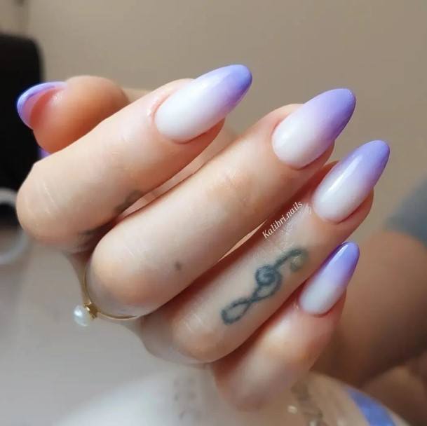 Feminine Purple Ombre Nail Designs For Women