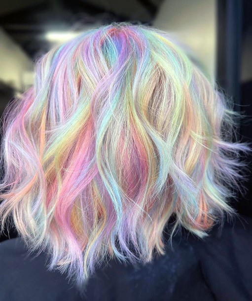 Feminine Rainbow Hairstyles Ideas For Women