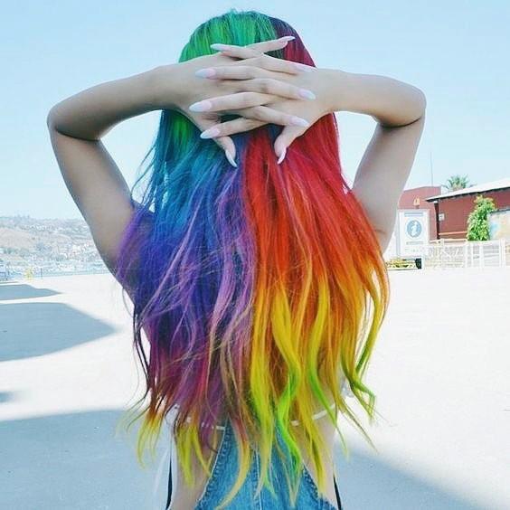 Feminine Rainbow Hairstyless Women