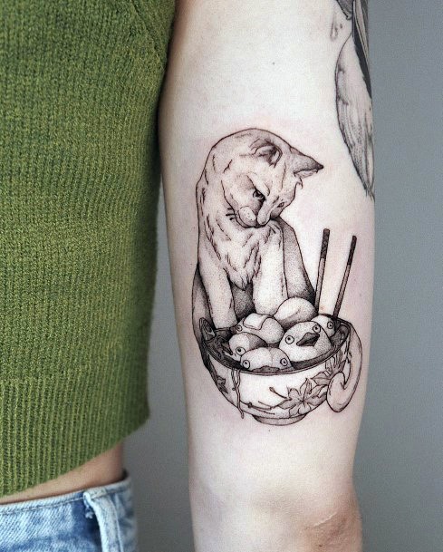 Feminine Ramen Tattoo Designs For Women