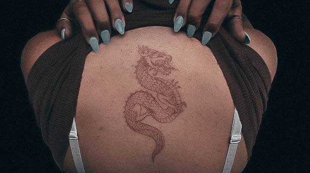 Feminine Red Dragon Tattoos Women