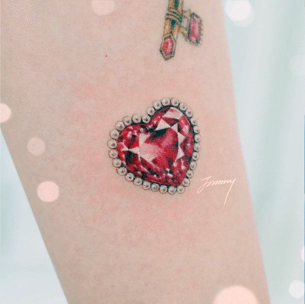 Feminine Ruby Tattoo Designs For Women