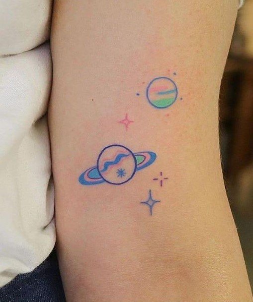 Feminine Saturn Tattoos Women