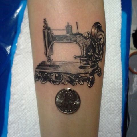 Feminine Sewing Machine Tattoos Women