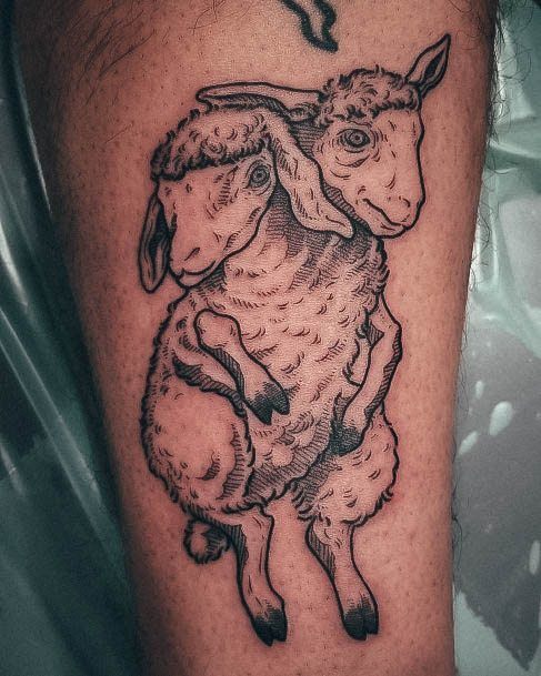 Feminine Sheep Tattoo Designs For Women