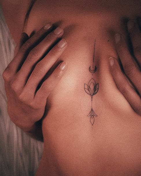 Feminine Small Chest Tattoo Designs For Women