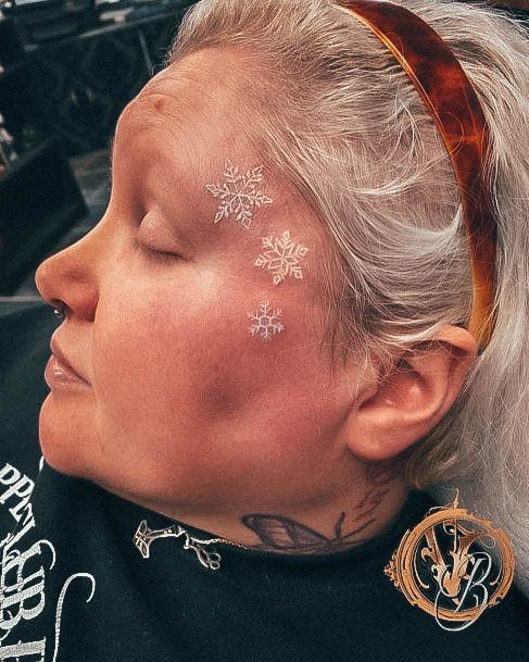 Feminine Snowflake Tattoo Designs For Women