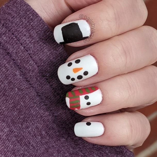 Top 100 Best Snowman Nails For Women - Frosty Design Ideas
