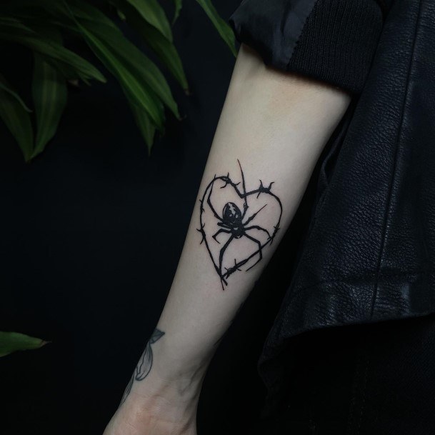 Feminine Spider Tattoo Designs For Women