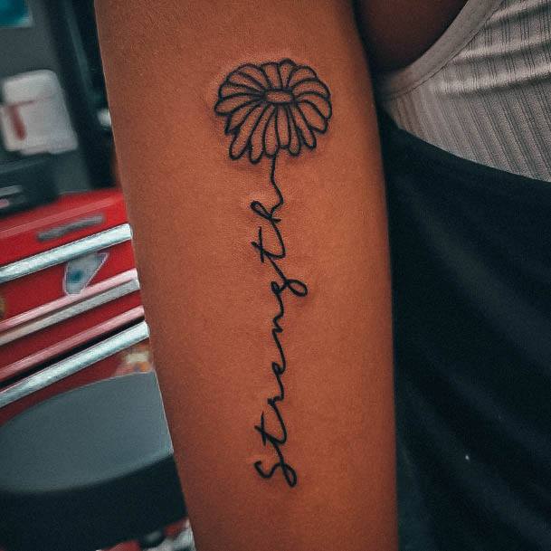 Feminine Strength Tattoo Designs For Women