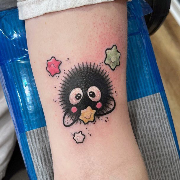 Feminine Susuwatari Tattoo Designs For Women