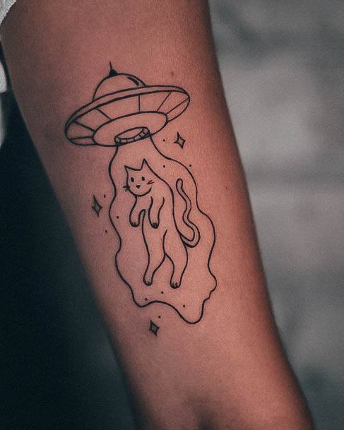 Feminine Tattoos For Women Alien