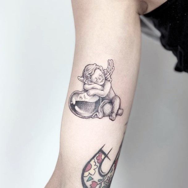 Feminine Tattoos For Women Baby Angel