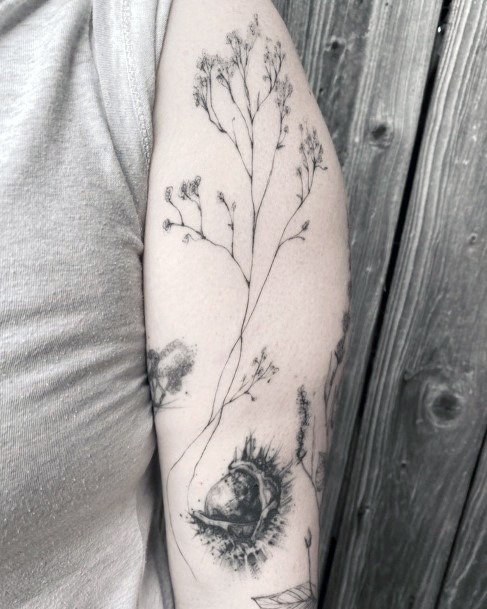 Feminine Tattoos For Women Babys Breath