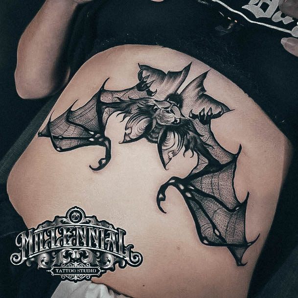 Feminine Tattoos For Women Bat