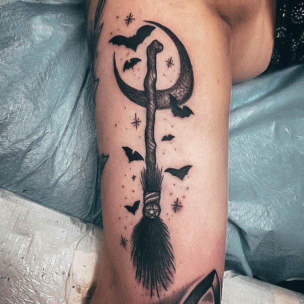 Feminine Tattoos For Women Broom