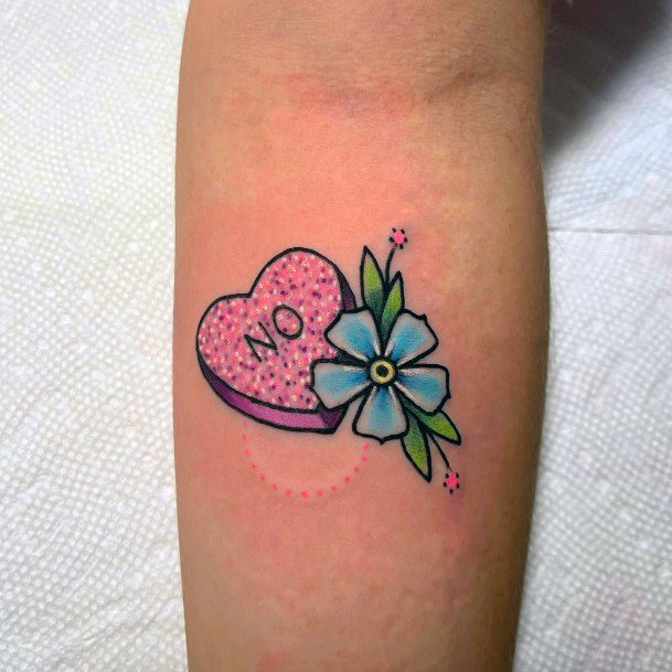 Feminine Tattoos For Women Candy Heart