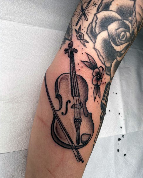 Feminine Tattoos For Women Cello