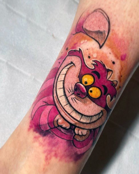 Top 100 Best Cheshire Cat Tattoos For Women - Alice In Wonderland Ideas