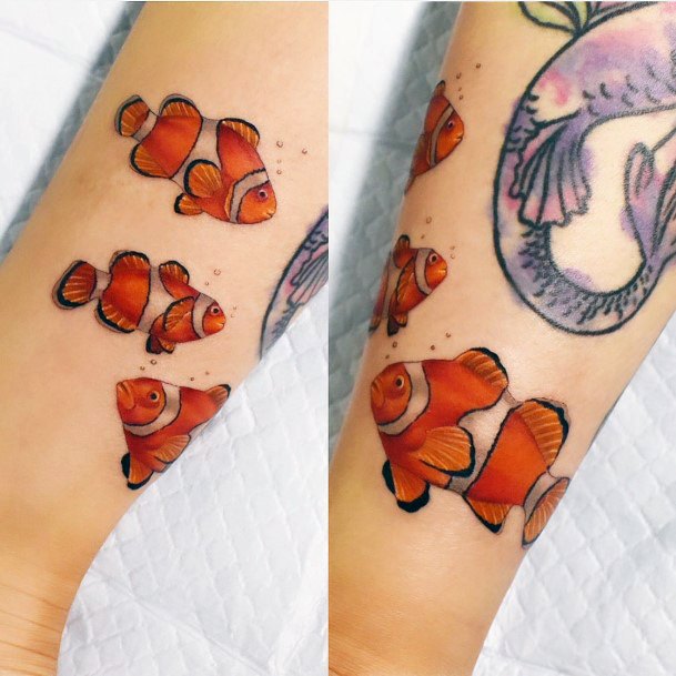 Feminine Tattoos For Women Clown Fish