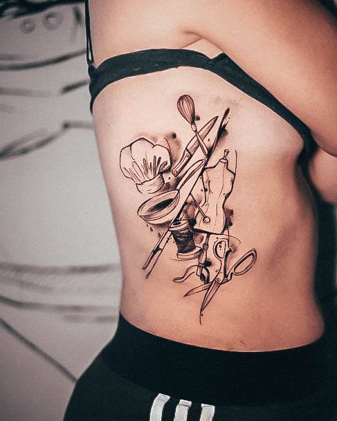 Feminine Tattoos For Women Cooking