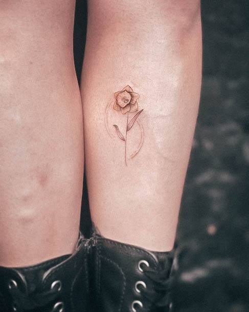 Feminine Tattoos For Women Daffodil