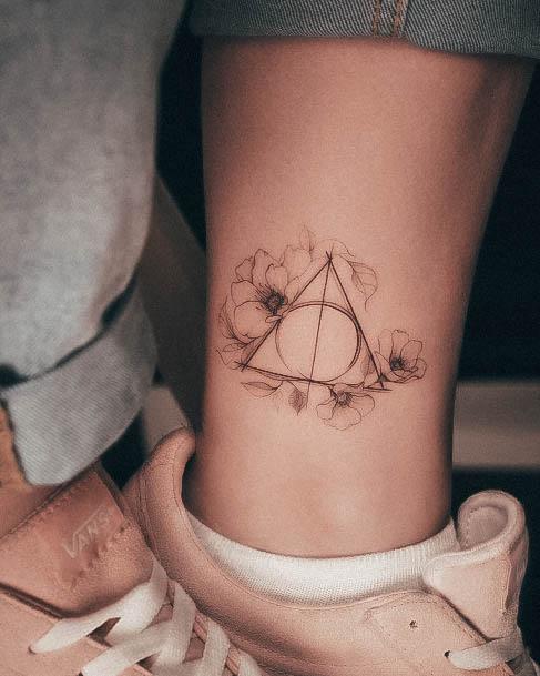 Feminine Tattoos For Women Deathly Hallows