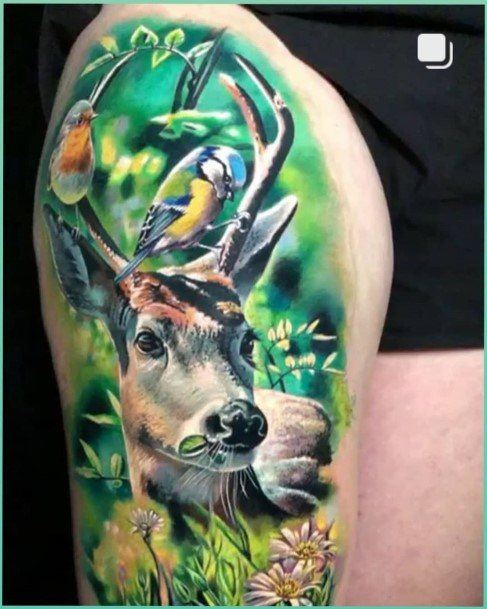 Feminine Tattoos For Women Deer