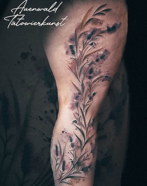 Feminine Tattoos For Women Lavender