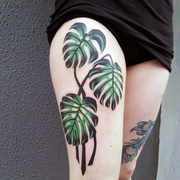 Feminine Tattoos For Women Monstera