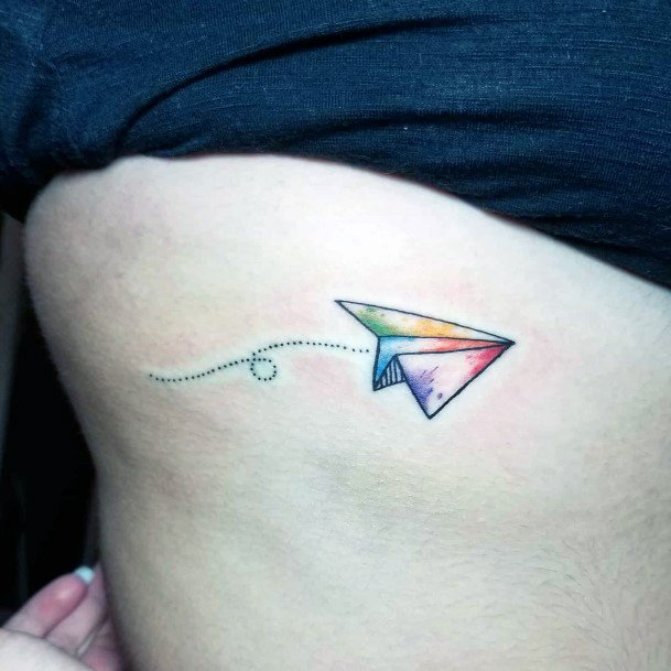 Feminine Tattoos For Women Paper Airplane