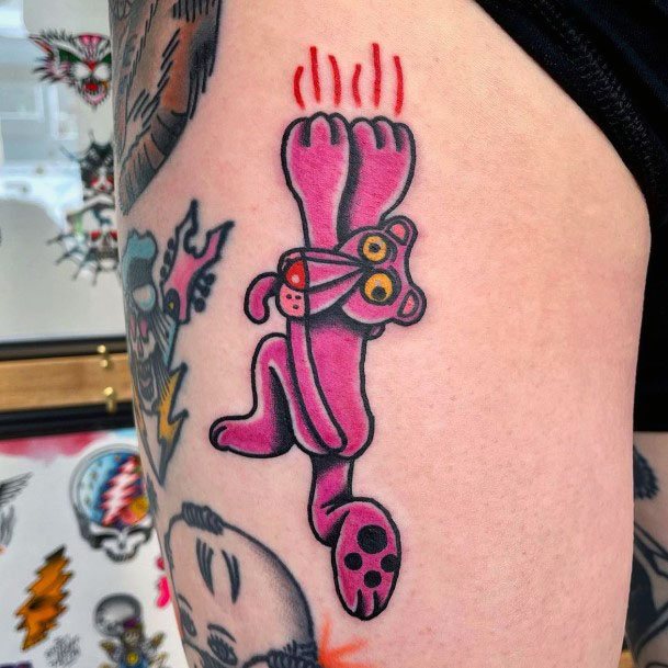 Feminine Tattoos For Women Pink Panther