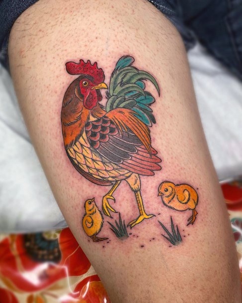 Feminine Tattoos For Women Rooster