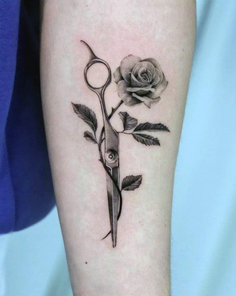 Feminine Tattoos For Women Scissors