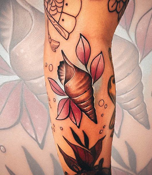 Feminine Tattoos For Women Seashell