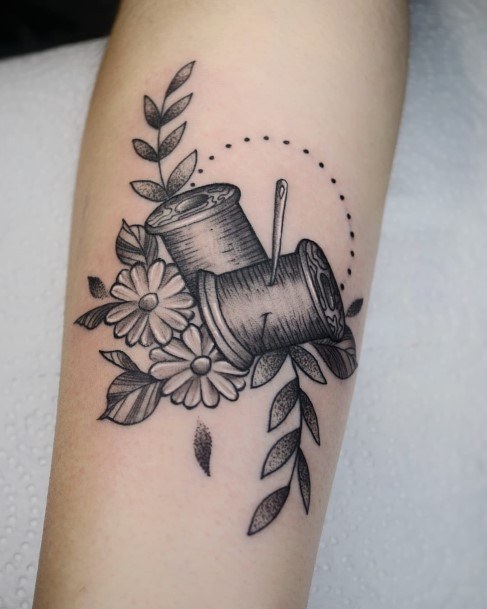 Feminine Tattoos For Women Sewing