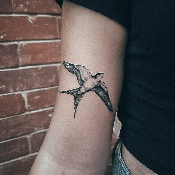 Feminine Tattoos For Women Small Sparrow