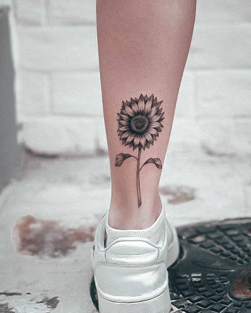 Feminine Tattoos For Women Small Sunflower